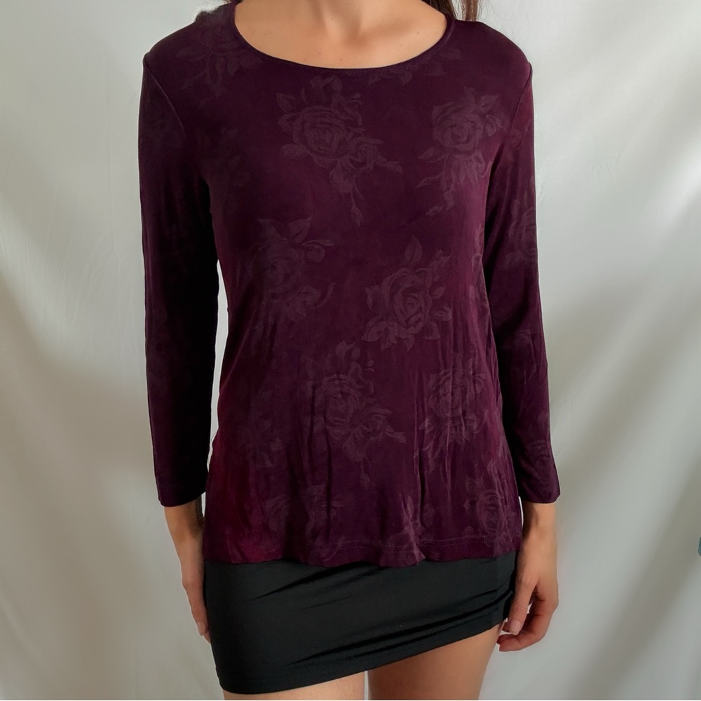 Purple long sleeve shirt